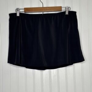 Islander Swim Skirt Swimsuit Bottom Womens 14 Black Beach